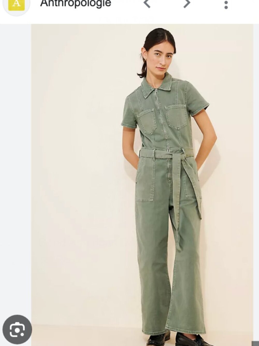 Good American Cargo Green Jump Suit